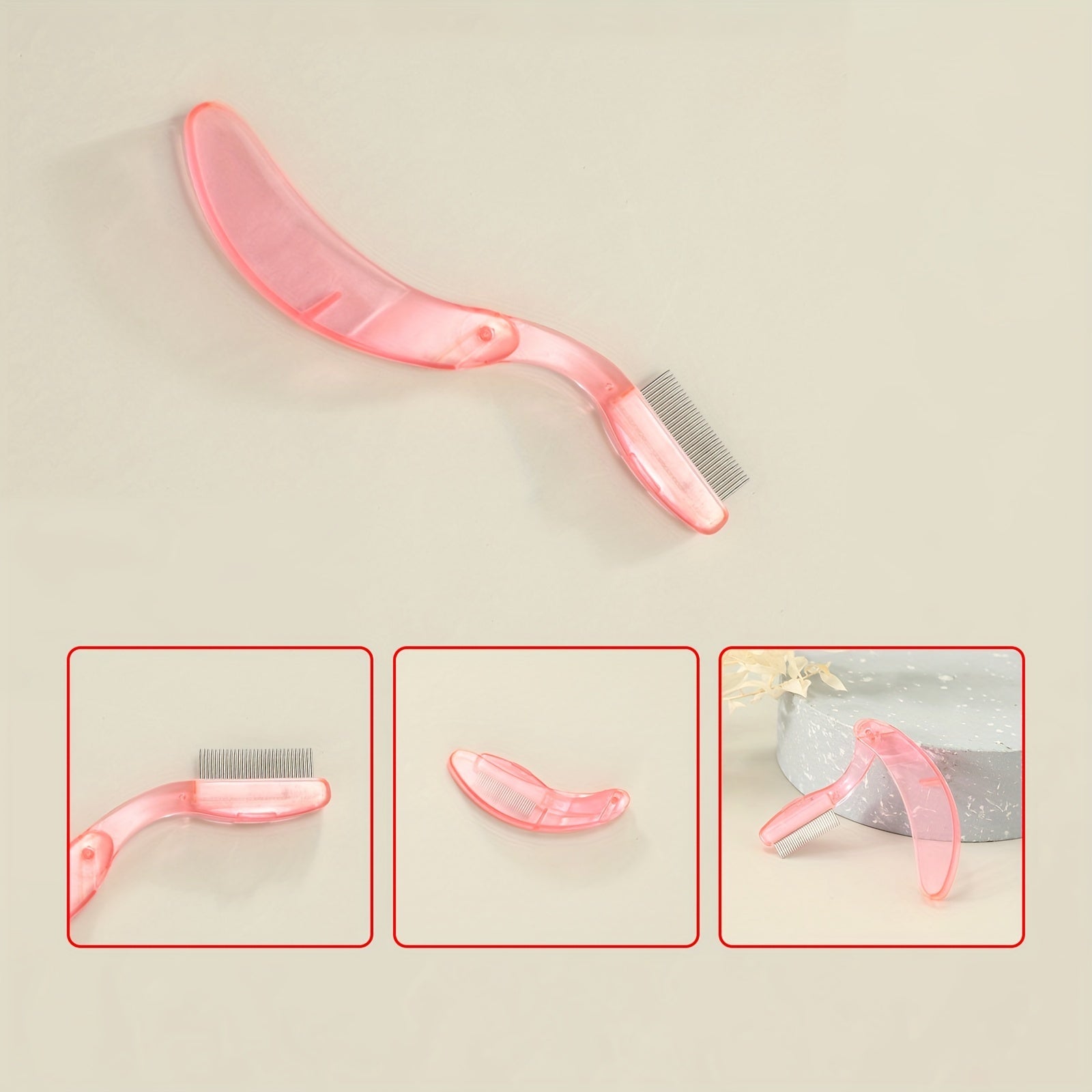 Metal Folding Eyelash Comb for Grooming Eyebrow & Eyelash