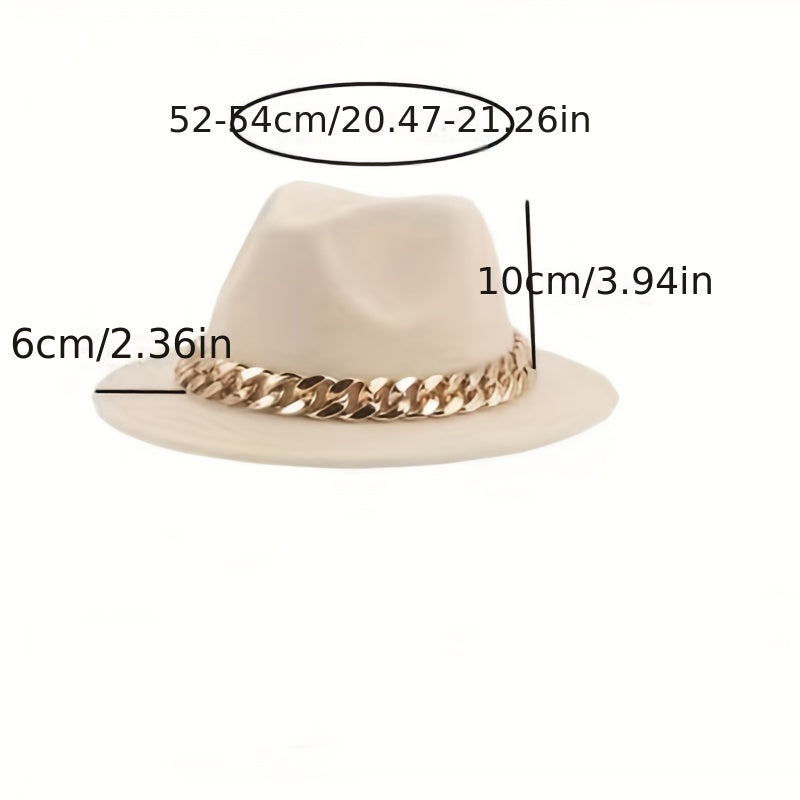 Wool Felt Hat Large Brim Ribbon Jazz Hat