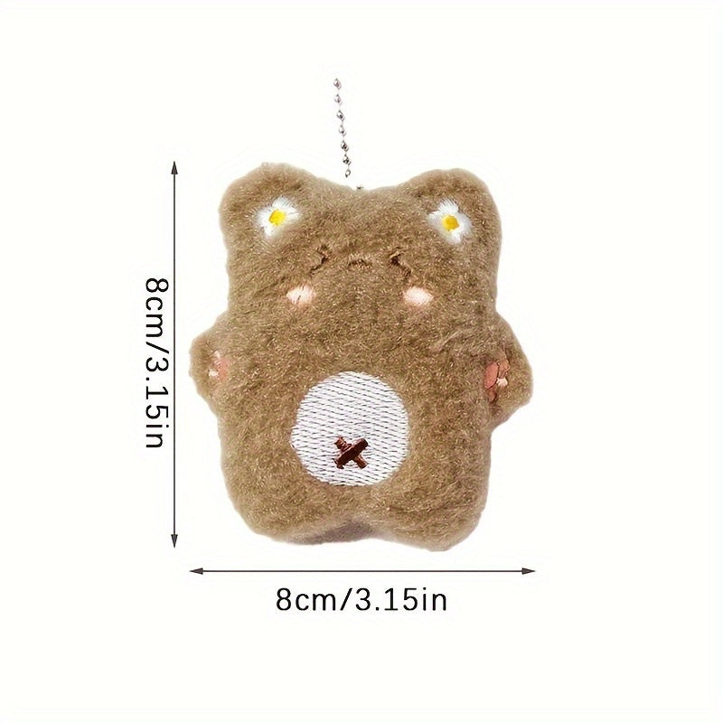 Cartoon Squeaky Bear Keychain Small Doll Key Chain Pendant Ornament