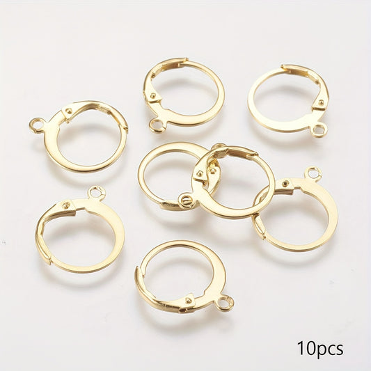 304 Stainless Steel Leverback Earrings 14.5x12x2mm