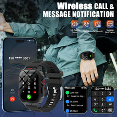 ZACHARYER Unisex Sport Smart Watch Wireless Call Music Control Pedometer