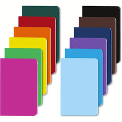 12 Pack Mini Notebooks 8.89x13 Mini Journals - Small Pocket Notebook Set