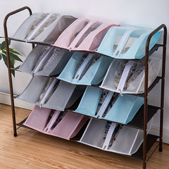 Clear Travel Shoes Storage Bag Lightweight Dustproof Zipper Pouch