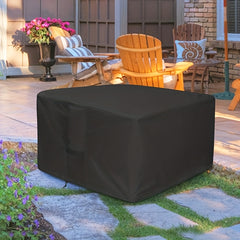 Outdoor Fire Pit Cover 420D Oxford Heavy Duty Sunscreen Dust Cover