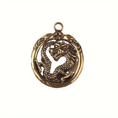 Brass Chinese Dragon Keychain Antique Bag Purse Decoration