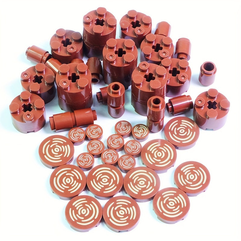 Brown Tree Stump Blocks Set 50pcs for City