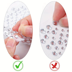 1725pcs Transparent Rhinestone Stickers Sparkling Gemstone Jewelry Stickers