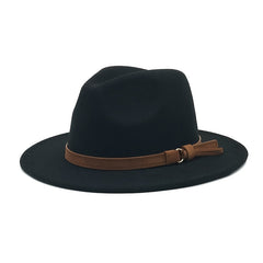 Classic Fedora Hat Large Brim Jazz Hat for Women Men