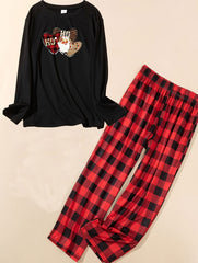 Christmas Lounge Set Tee & Plaid Pant