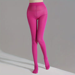 Solid Slim Tights High Waist Smooth Stretch Pantyhose