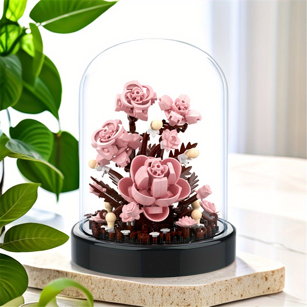 Immortal Bouquet Champagne Rose Family Desktop Decoration