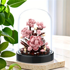 Immortal Bouquet Champagne Rose Family Desktop Decoration