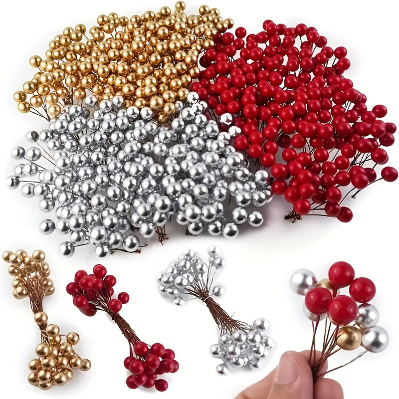 36pcs Christmas Tree Cherry Ornaments Fruits Decoration