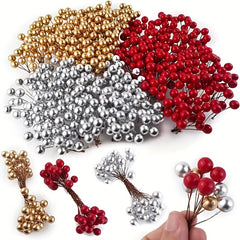 36pcs Christmas Tree Cherry Ornaments Fruits Decoration
