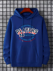Men's Casual Print Hoodie Sweatshirt with Drawstring Hood