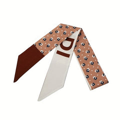 2pcs Red Skinny Scarf Long Ribbon Neckerchief Twilly Scarf For Women