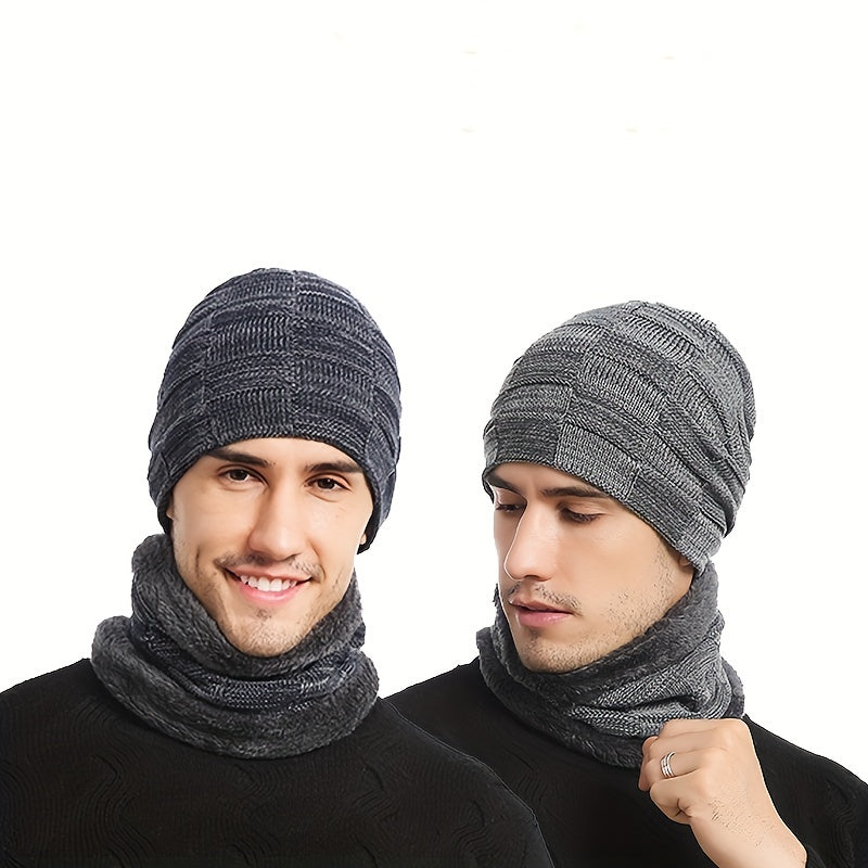 Winter Knitted Hat With Warmer for Fishing Skiing