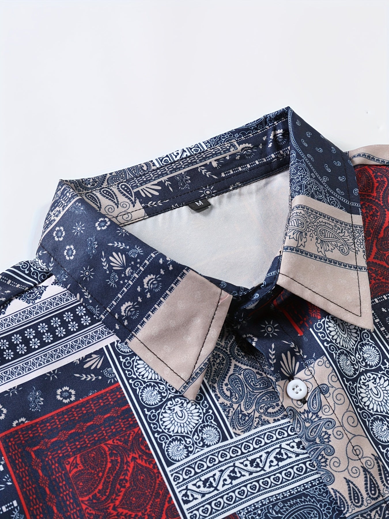 Retro Style Graphic Pattern Shirt Men's Casual Semi-Formal Button Up