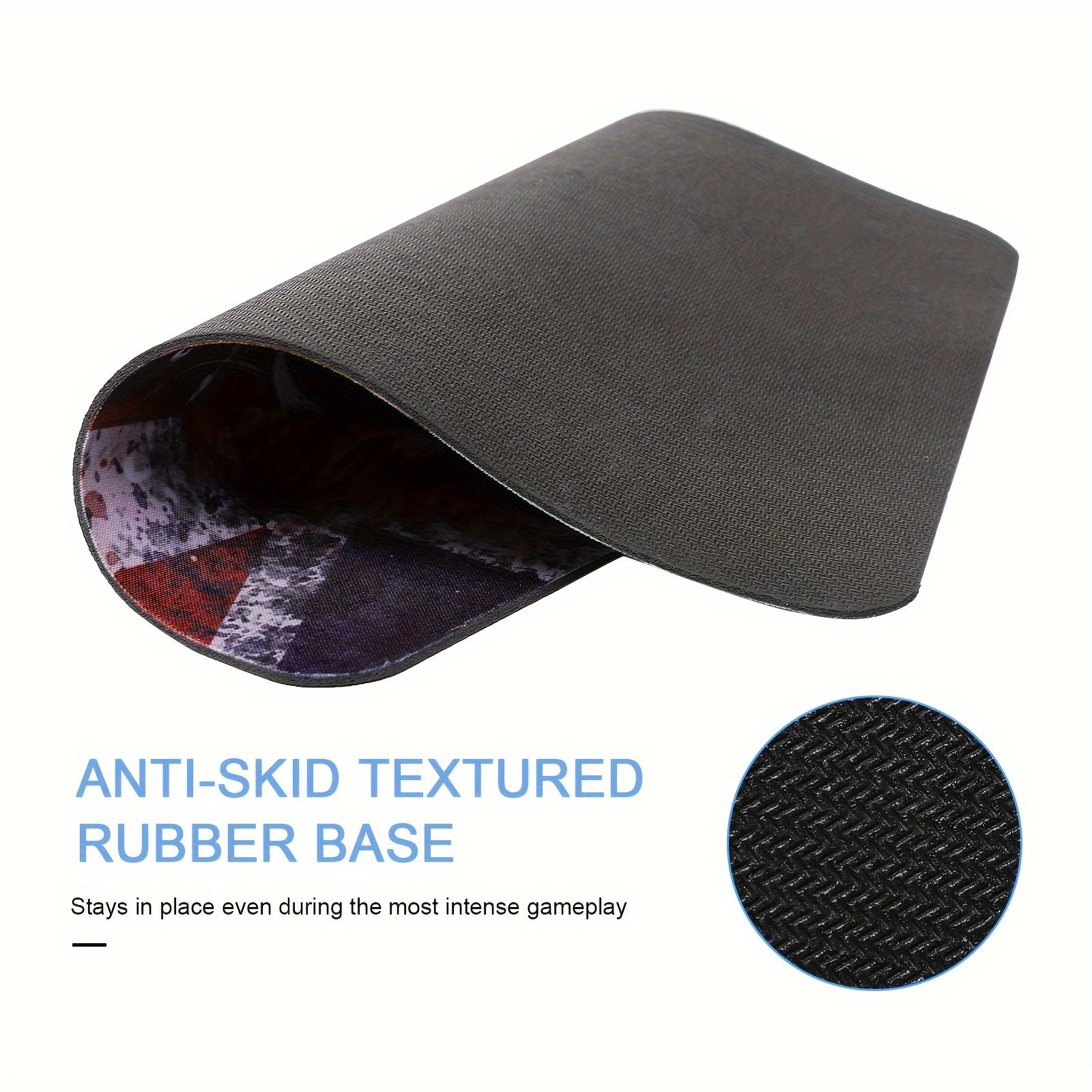 Skull Head Computer Mouse Pad Anti-Skid Rubber 24x13x0.07 inches