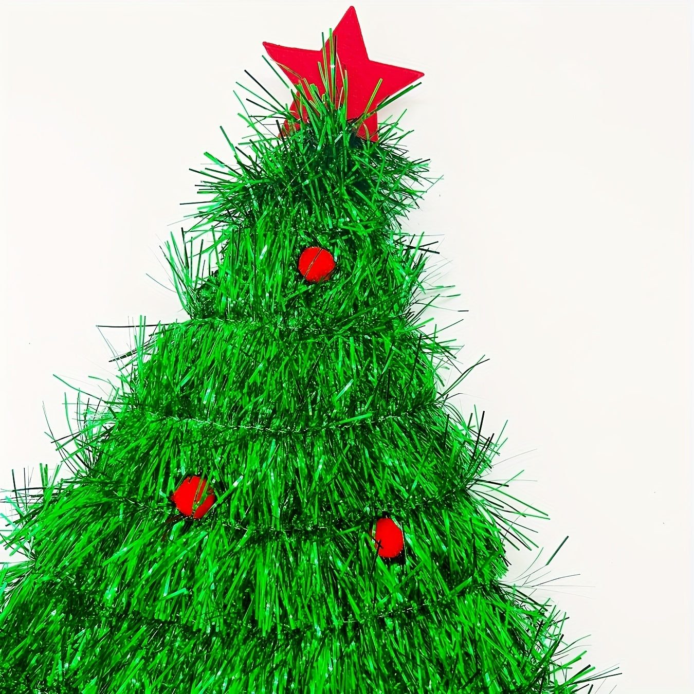 Green Christmas Hat Tree Shaped Headdress Costume