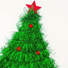 Green Christmas Hat Tree Shaped Headdress Costume
