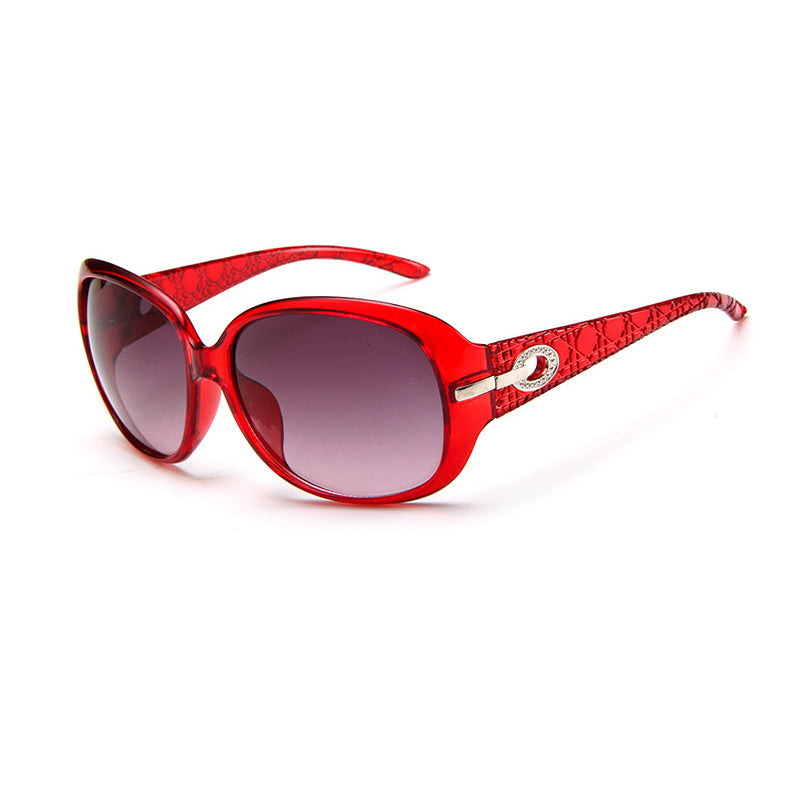 Women's Oval Sunglasses Large Frame Sunscreen Vintage Shades