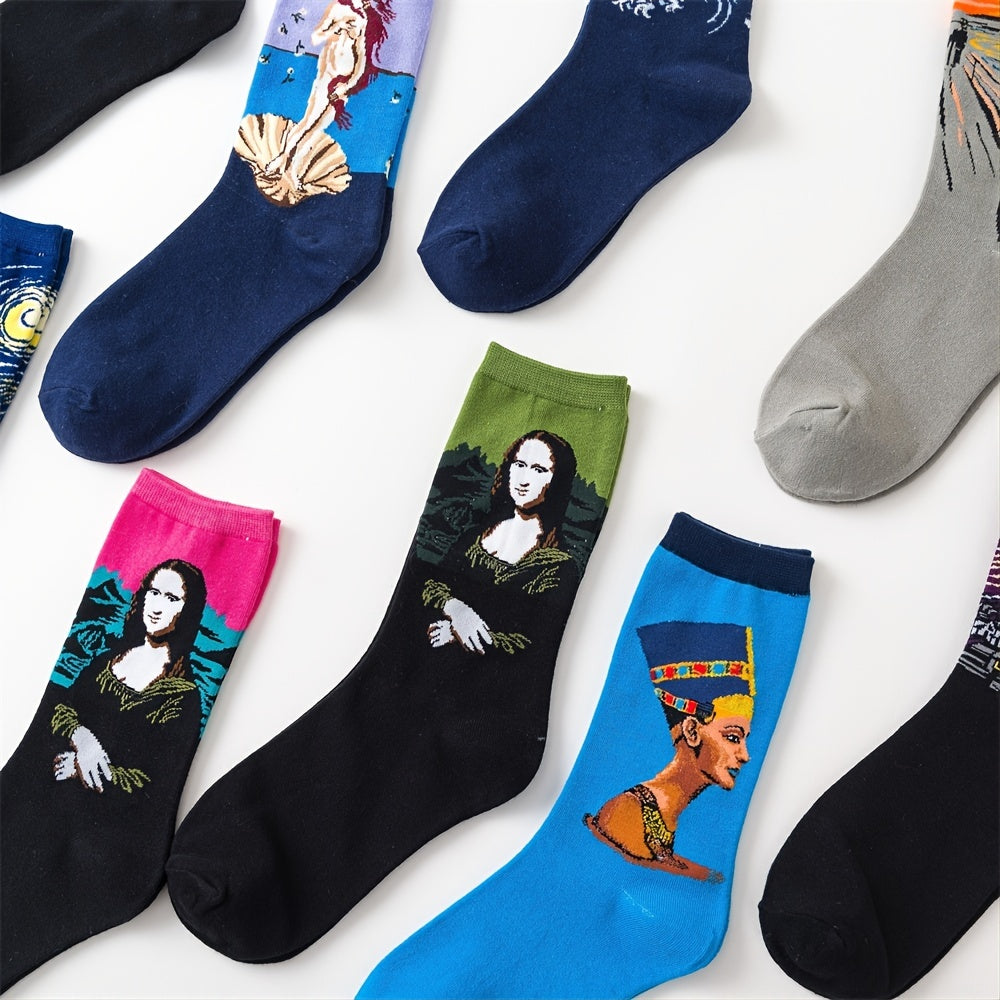 Arts Pattern Printed Casual Sports Socks Women's Stockings