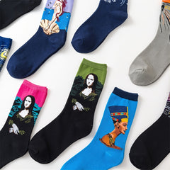 Arts Pattern Printed Casual Sports Socks Women's Stockings