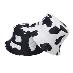 Graffiti Print Double Sided Cow Fisherman Hat