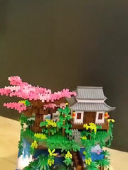 3500pcs Peach Blossom Pond Building Set ABS Locking Bricks