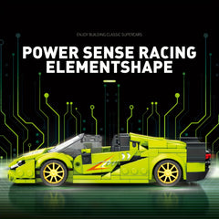 Reobrix NO 806 Green Racing Car Set Building Blocks Toy