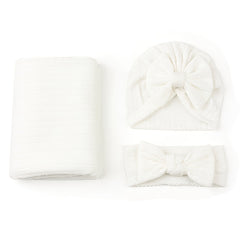 3pc Baby Swaddle Bag Set Newborn Quilt Polyester Cotton Wrap Blanket