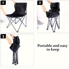 Portable Folding Camping Chair Anti Slip Padded Chair Carry Bag Outdoor Sports