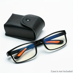 Men's Square Frame Reading Glasses Anti Light Casual Eyeglasses