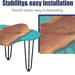Resin Table Mold Set 96 Cm Silicone Tray Molds With Legs
