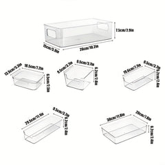Clear Desktop Drawer Storage Box for Cosmetics Makeup Jewelry Cutlery Food