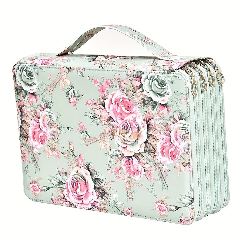 Canvas Shockproof Pencil Bag with Double Zipper