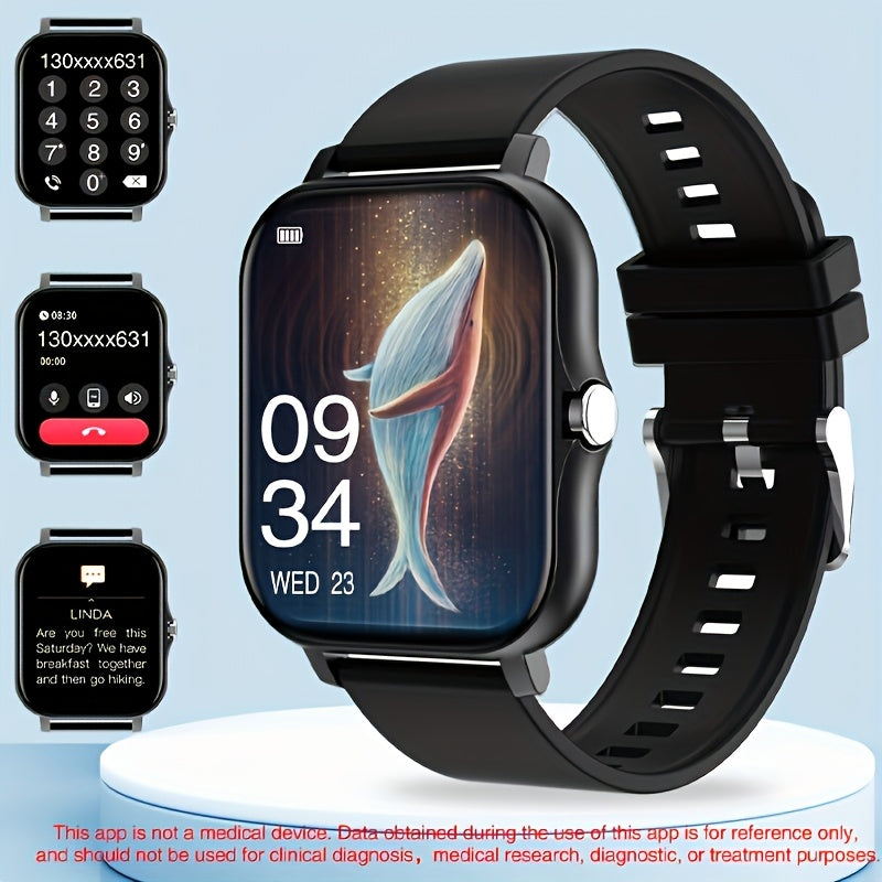 Hd Full Screen Touch Smartwatch with Incoming Call Info, Alarm Clock Prompt