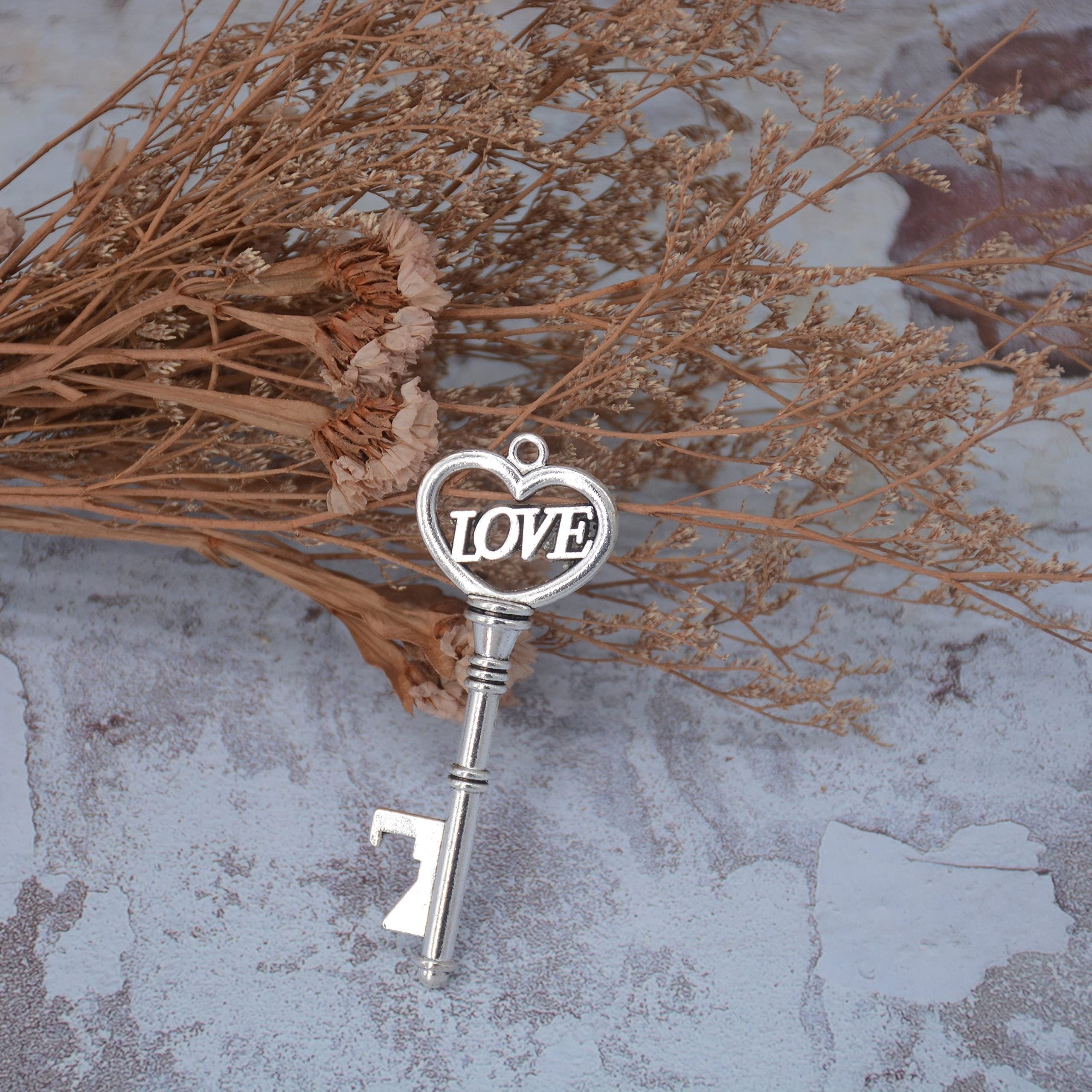12pcs Vintage Skeleton Key Bottle Openers for Weddings Parties