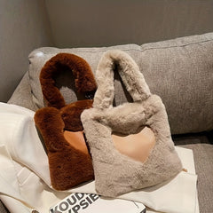 Heart Plush Crossbody Bag Fuzzy Handbag