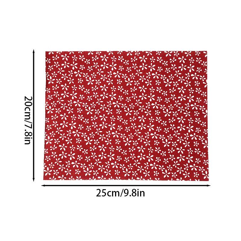 7pcs Red Fabric DIY Square Cloth for Sewing Project