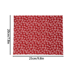 7pcs Red Fabric DIY Square Cloth for Sewing Project