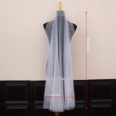Bridal Wedding Veil Trailing Edge Layers Hook Attachment
