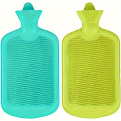 2pcs Natural Rubber BPA Hot Water Bottles Durable Hot Water Bag for Thermal