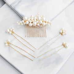 3PCS PACK Bridal Jewelry Hairpin Pearl U shaped Hairpin Bridesmaid Wedding Dress