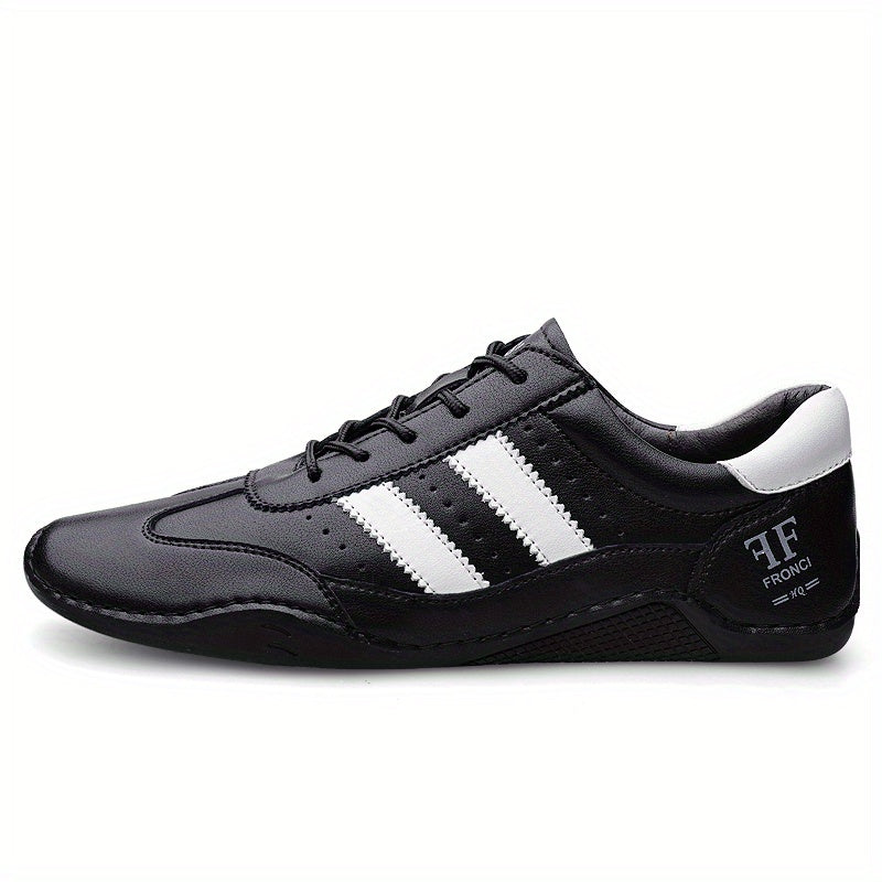 Men's Striped Lace Up Casual Shoes Wear resistant Non Slip Sneakers