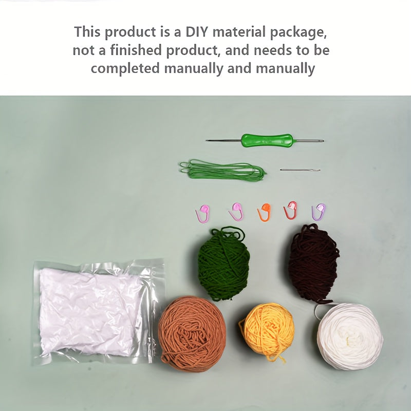 DIY Mini Potted Flower Bouquet Set Yarn Hand Woven Flowers