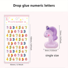 3D Candy Crystal Sticker Epoxy Number Letter DIY Phone Case Decoration