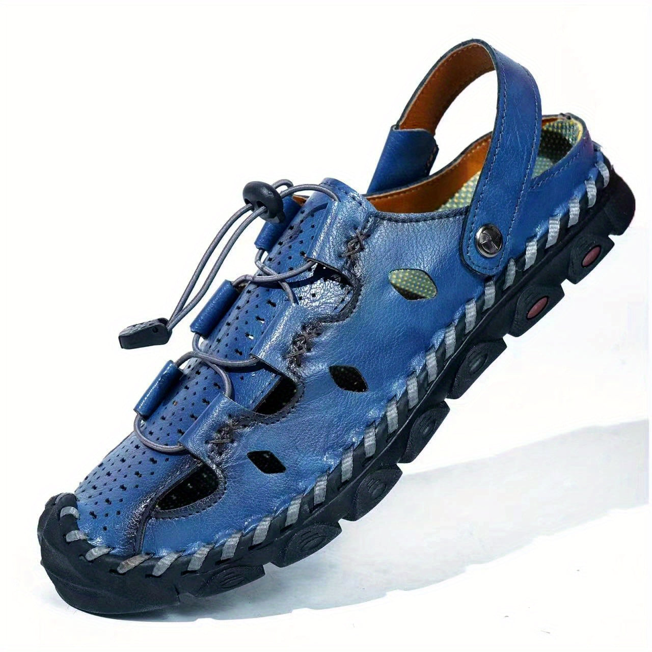 Men's Breathable Slip On Sandals Draw String Casual Walking Shoes