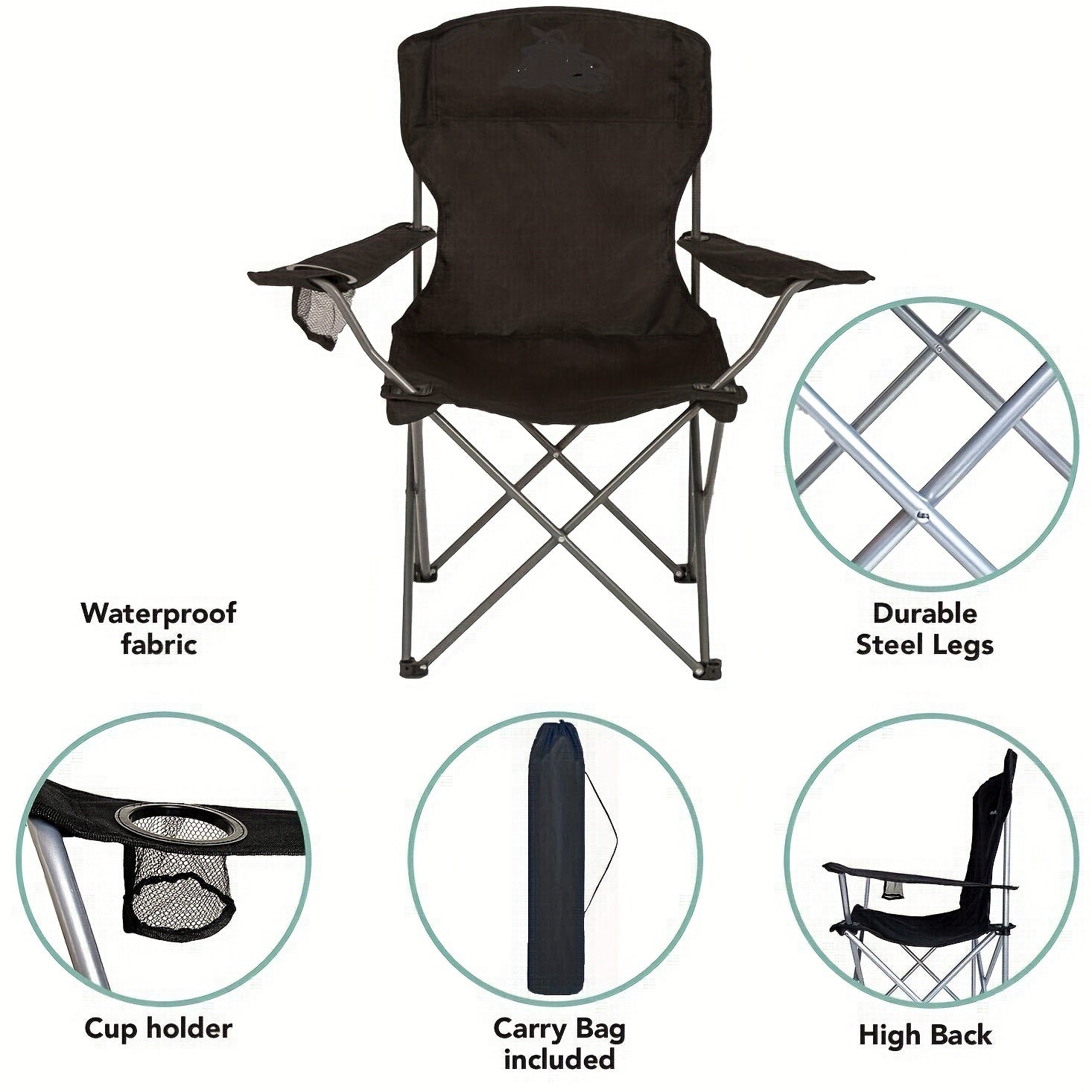 Portable Lightweight Folding Chair for Outdoor Activities
